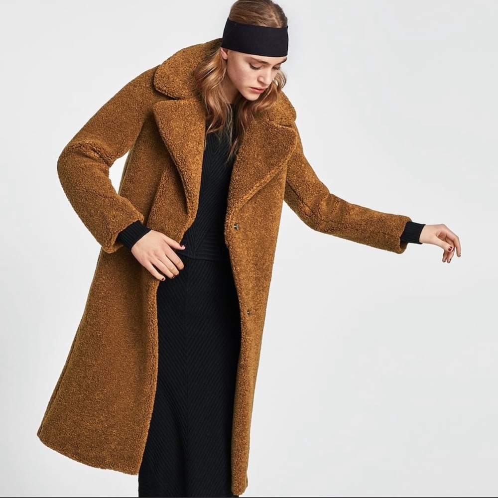 ZARA LONG TEXTURED COAT